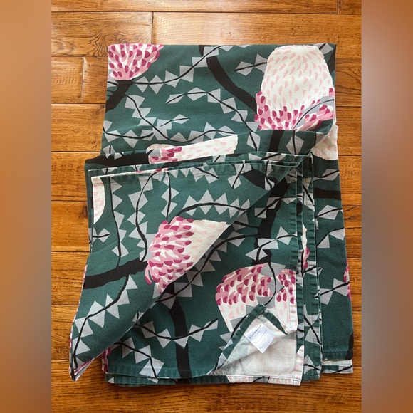 Finlayson Tablecloth with Thistle Design in Teal Multicolor - Picture 6 of 13